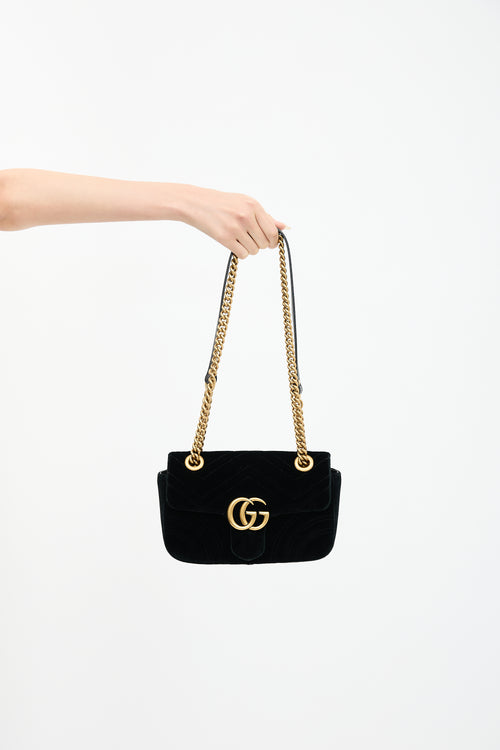 Gucci Velvet GG Marmont Small Bag