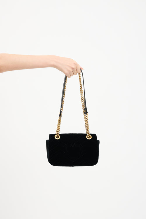 Gucci Velvet GG Marmont Small Bag