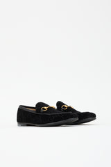 Gucci Velvet Monogram Jordaan Loafer