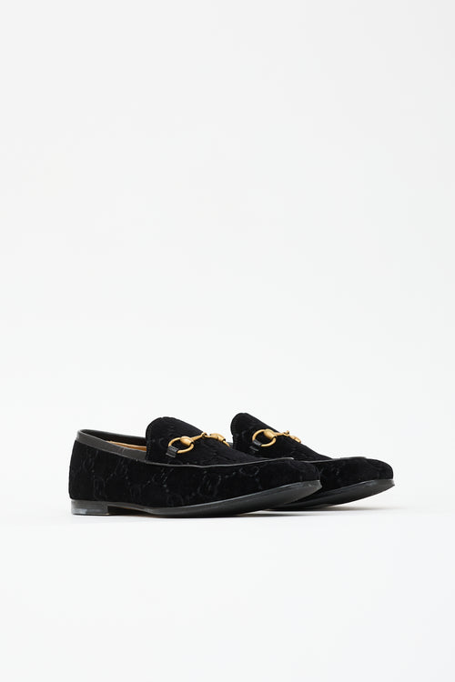 Gucci Velvet Monogram Jordaan Loafer