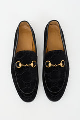 Gucci Velvet Monogram Jordaan Loafer