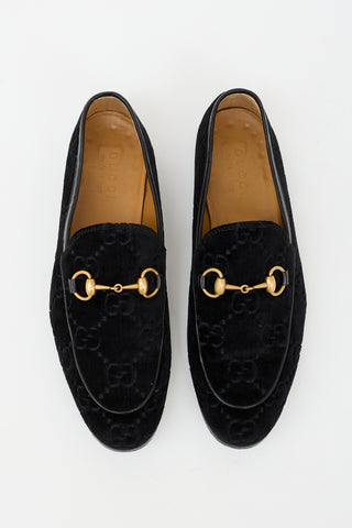 Gucci Velvet Monogram Jordaan Loafer