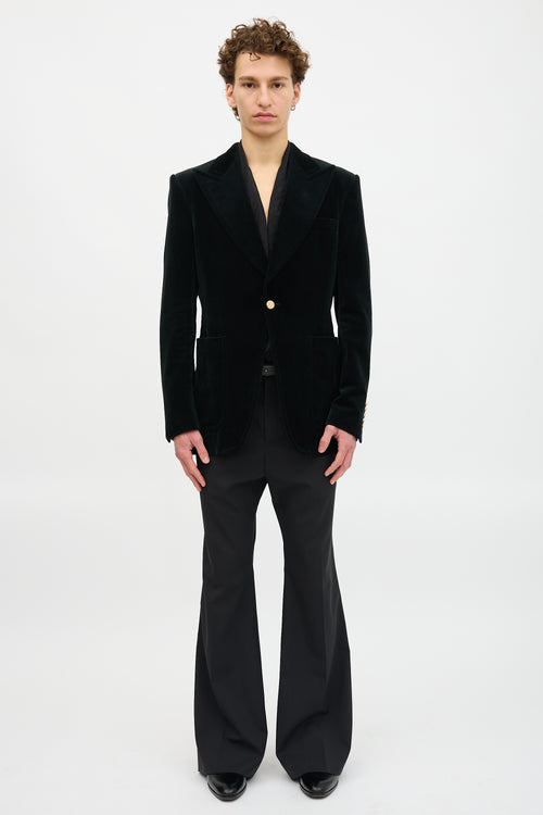 Gucci Velvet Peak Lapel Blazer