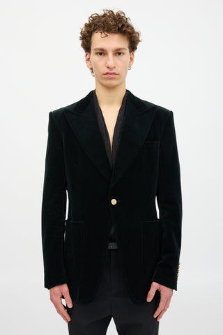 Gucci Velvet Peak Lapel Blazer