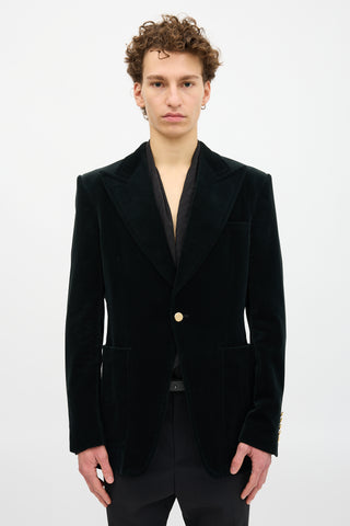 Gucci Velvet Peak Lapel Blazer