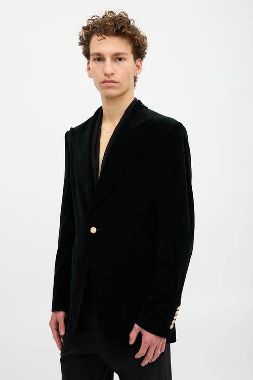 Gucci Velvet Peak Lapel Blazer
