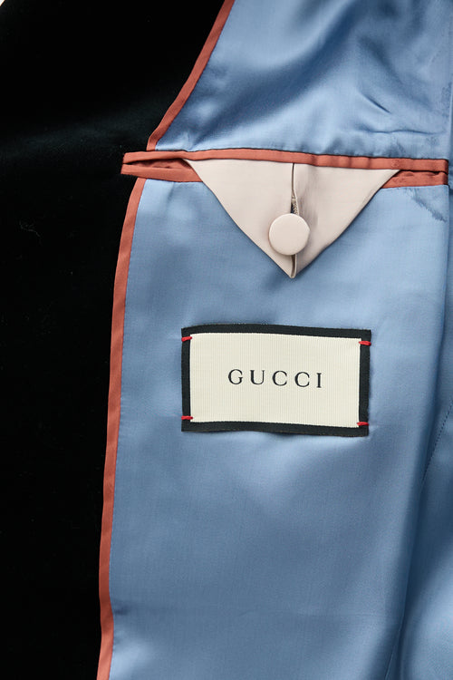 Gucci Velvet Peak Lapel Blazer