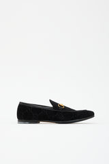 Gucci Velvet Monogram Jordaan Loafer