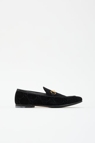Gucci Velvet Monogram Jordaan Loafer