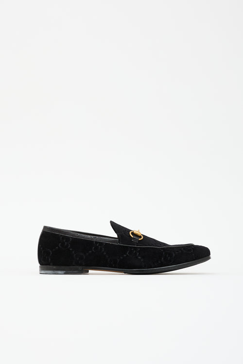 Gucci Velvet Monogram Jordaan Loafer