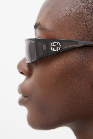 Gucci Vintage Black GG2516S Square Sunglasses
