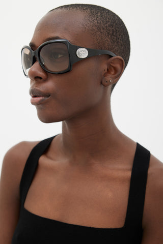 Gucci Vintage Black GG2938 Oversized Sunglasses