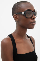 Gucci Vintage Black GG2938 Oversized Sunglasses