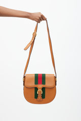 Gucci Vintage Brown Leather Sherry Line Bag