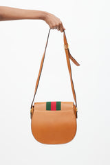 Gucci Vintage Brown Leather Sherry Line Bag