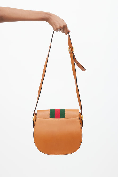 Gucci Vintage Brown Leather Sherry Line Bag