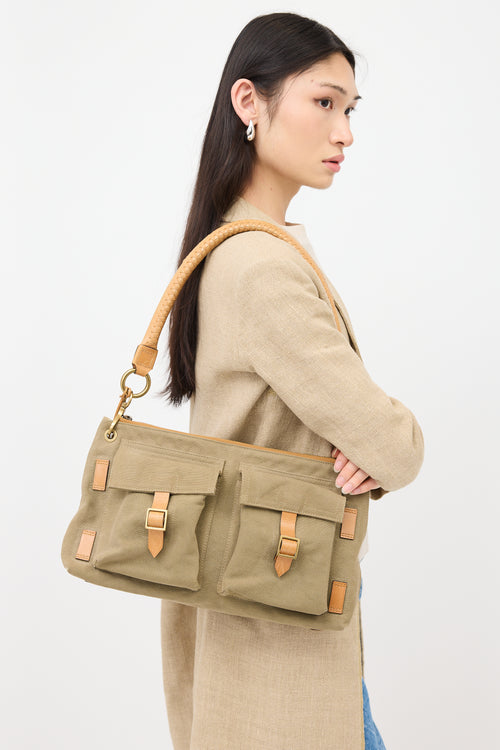 Gucci Vintage Canvas Utilitarian Bag