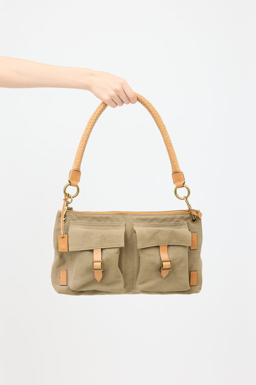Gucci Vintage Canvas Utilitarian Bag