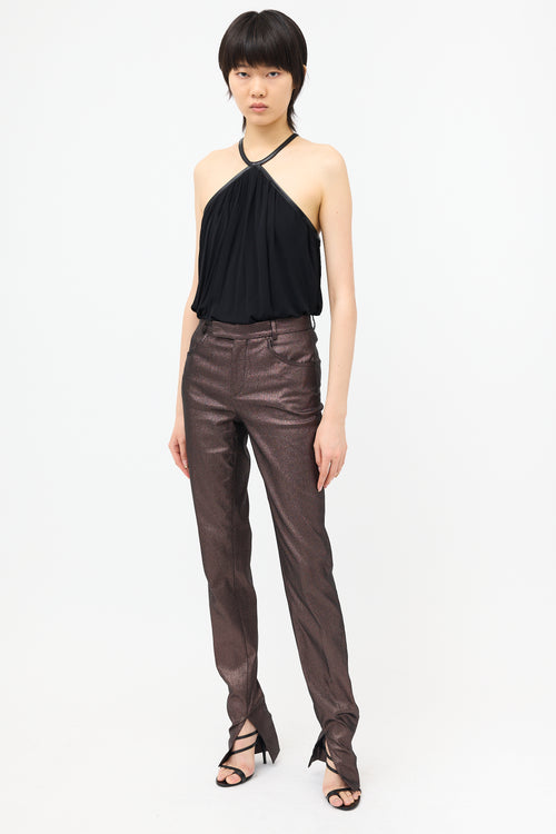 Gucci Vintage Metallic Trouser
