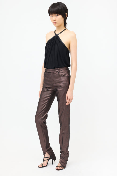 Gucci Vintage Metallic Trouser