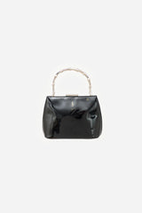 Gucci Vintage Patent Bamboo Bag