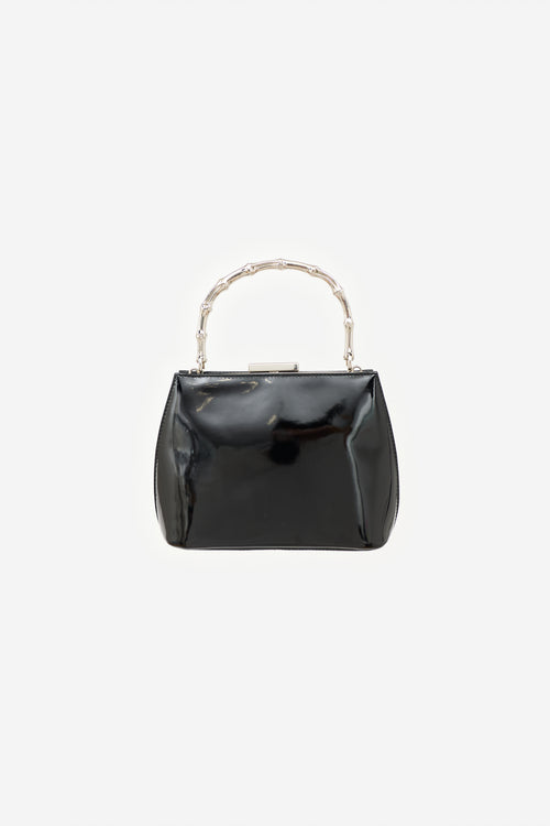 Gucci Vintage Patent Bamboo Bag
