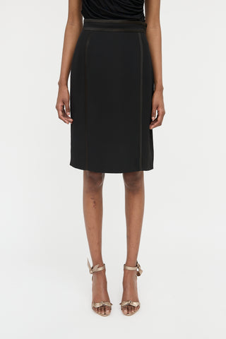 Gucci Vintage Silk Midi Skirt