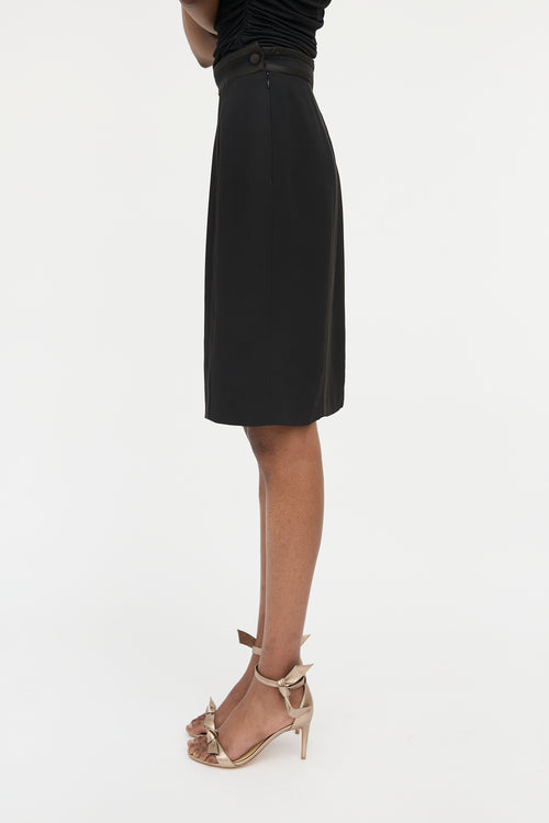 Gucci Vintage Silk Midi Skirt