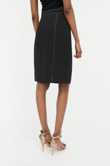 Gucci Vintage Silk Midi Skirt
