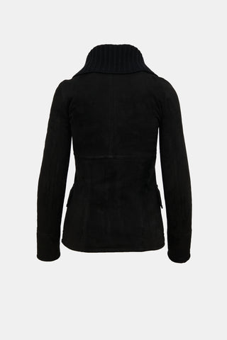 Gucci Vintage Suede Shearling Jacket