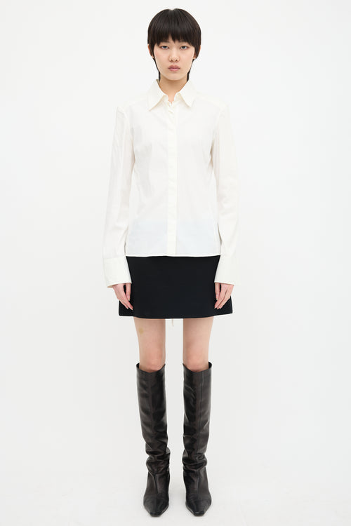 Gucci Vintage Lace Up Shirt