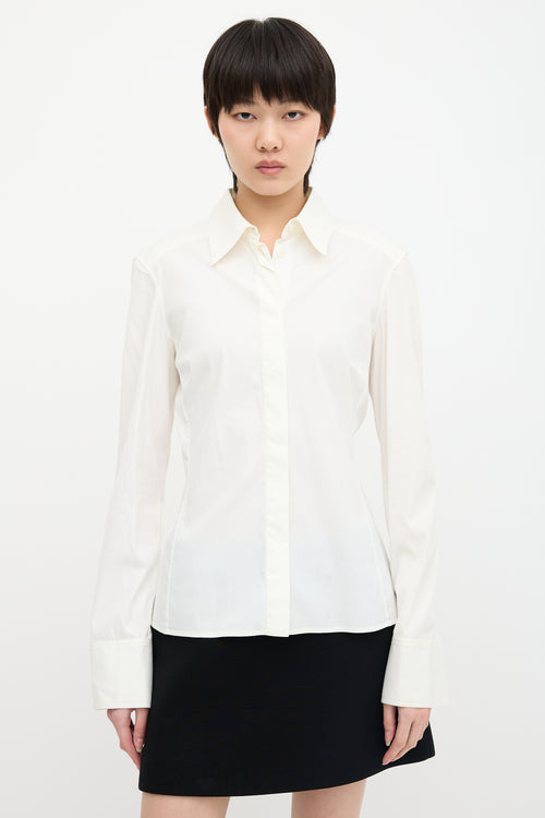 Gucci Vintage Lace Up Shirt