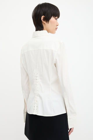 Gucci Vintage Lace Up Shirt