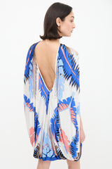 Gucci Vintage Cream & Multi Silk Halter Dress