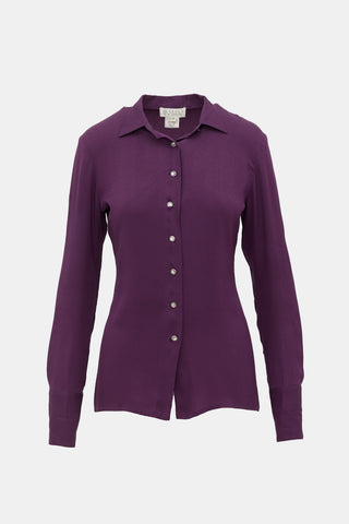 Gucci Vintage Silk Jacquard Shirt