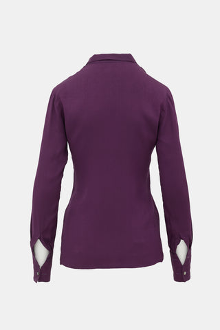 Gucci Vintage Silk Jacquard Shirt