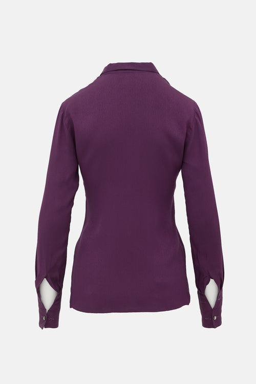 Gucci Vintage Silk Jacquard Shirt