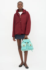 Gucci Vintage Suede Bamboo Backpack