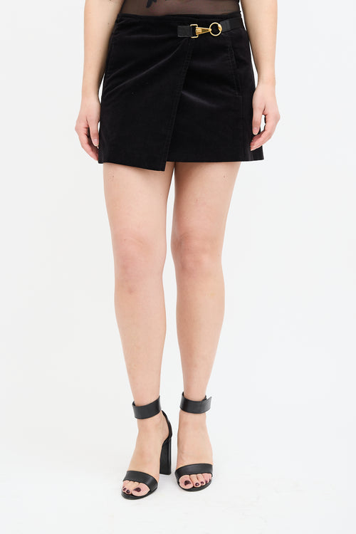 Gucci Vintage Velvet Wrap Skirt