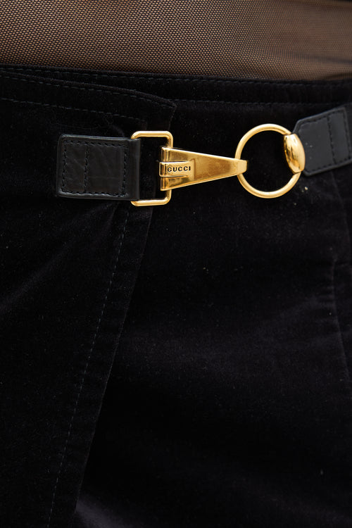 Gucci Vintage Velvet Wrap Skirt