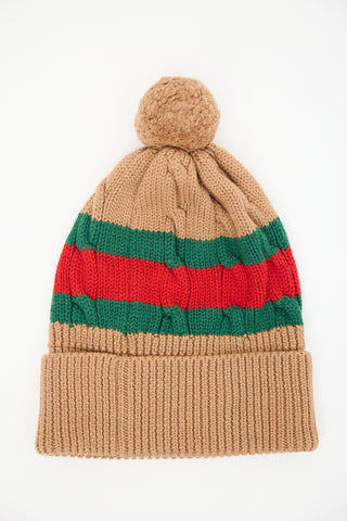 Gucci Web GG Patch Beanie