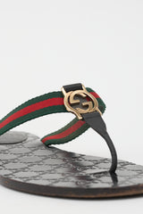 Gucci Leather GG Web Sandal