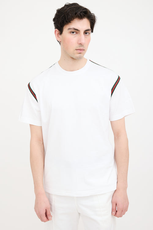 Gucci Webbed Trim Logo T-Shirt