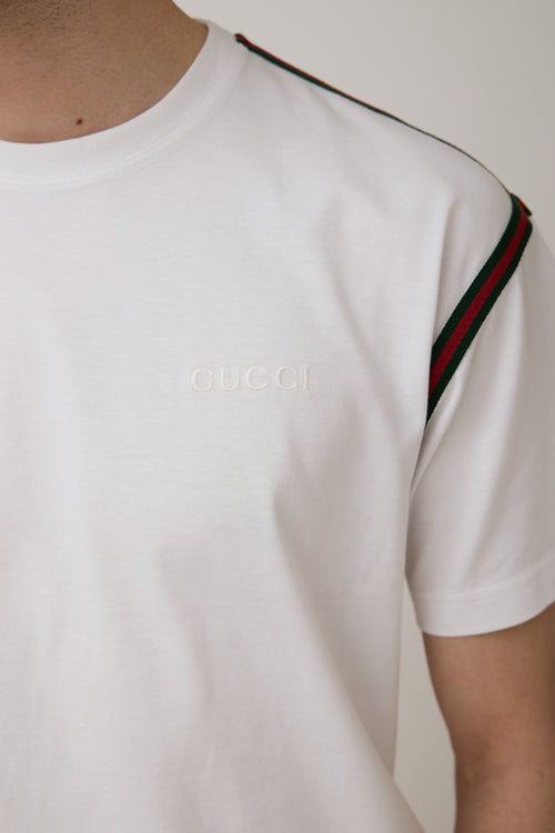 Gucci Webbed Trim Logo T-Shirt