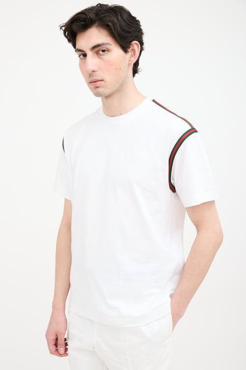 Gucci Webbed Trim Logo T-Shirt