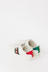 Gucci White & Multicolour Leather Ace Studded Sneaker
