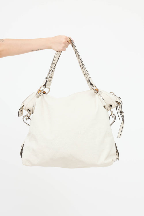 GucciLeather Bamboo Bar Tote Bag