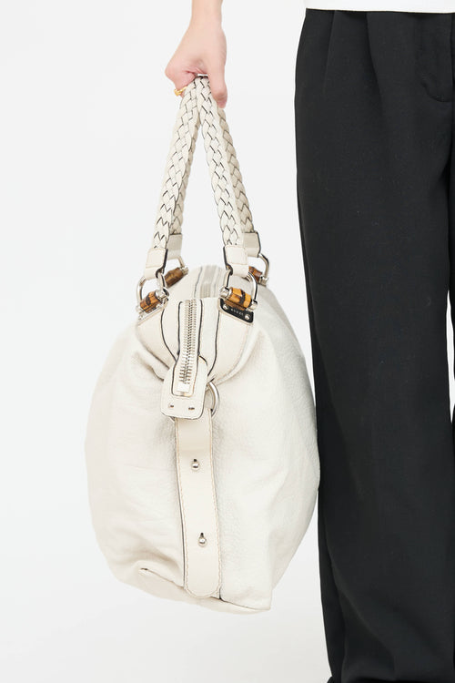 GucciLeather Bamboo Bar Tote Bag