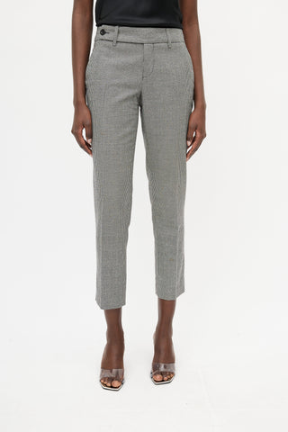 Gucci White & Black Houndstooth Trouser