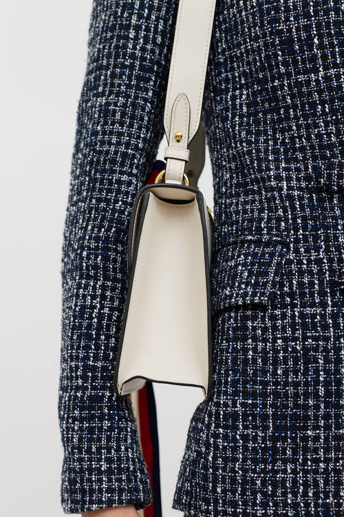 Gucci Leather Sylvie Webbed Tie Bag